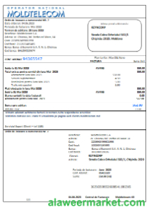 Moldtelecom utility business bill, SCR